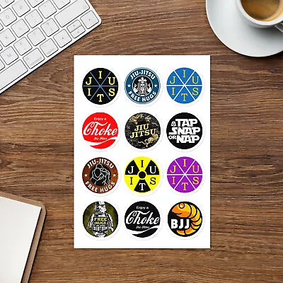 Jiu Jitsu Mega Pack Sticker Sheet UniqueJiu Jitsu Stickers Collection BJJ MMA • $12.99