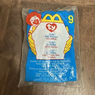 McDonalds Ty Beanie Babies TUSK THE WALRUS #9 Toy 2000 NEW SEALED • $8.99