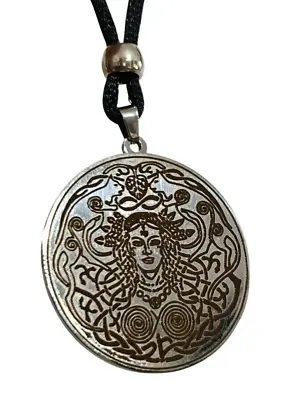 £6.95 • Buy Freya Freyja Necklace Pendant Goddess Cats Norse Pagan Viking Steel Cord Bead