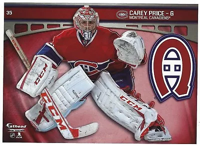 Carey Price Fathead Tradeables Montreal Canadiens Logo Removable Sticker 2014 35 • $4.95