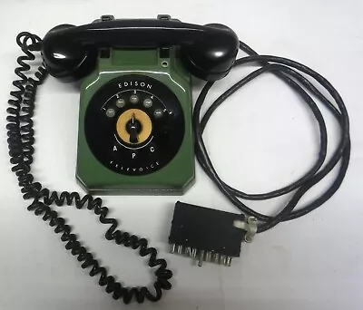 VTG Edison Televoice Phone Model TVS-5A Stromberg-Carlson Green US Military 60s • $50