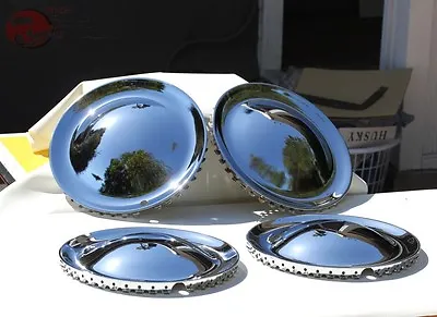 Baby Moon 14  Hollywood Style Hub Cap Wheel Cover Hot Rat Rod Lead Sled Set Of 4 • $108.65