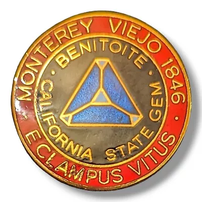 E Clampus Vitus ECV Monterey Viejo 1846 California State Gem Benitoite Pin • $29.99