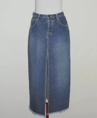 $89 • Buy Beautiful Tigerlily Mid Blue Wash Denim Maxi Skirt AU 10 US 6