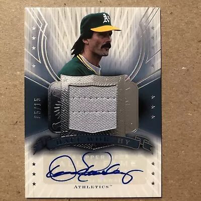 Dennis Eckersley Oakland A's UD HOF Hall Worthy Game Used Jersey Auto /15 • $59.99