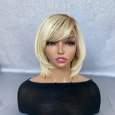 Short Hair Straight Bob 10  T613# Lace Fronal Wig Human Hair Free Shipping • $55