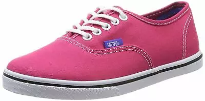 Vans AUTHENTIC LO PRO Pop Rose Red/Purple Iris Little Girls Shoes Size 10.5 • £24.12