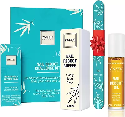 Essential Nail Reboot Kit (Oil)- Professional Nail File 3-Way Nail Buffer Block • $47.76