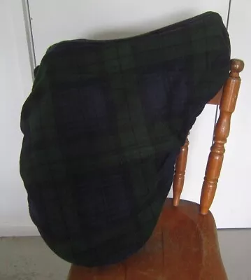 Horse Stock / Western/ Swinging Fender Saddle Cover FREE EMBROIDERY Green Tartan • $39