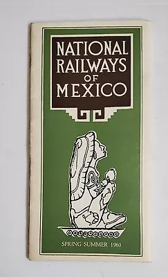 NATIONAL RAILWAYS Of Mexico 1960 RAILROAD TRAIN TIME TABLES Vintage VG++ • $5.99
