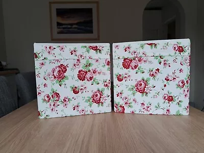 IKEA Drona Rose Floral Pattern Fabric Storage Boxes  X2 • £4.20