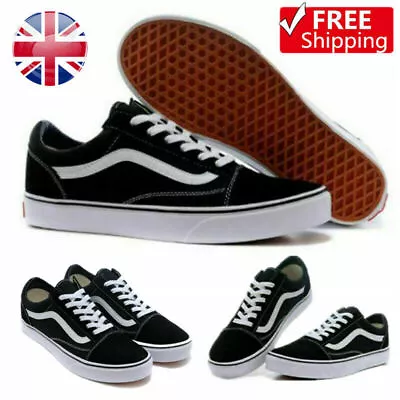 2024 VAN Old Skool Skate Shoes Black All Size Classic Canvas Running Sneakers • £24.83