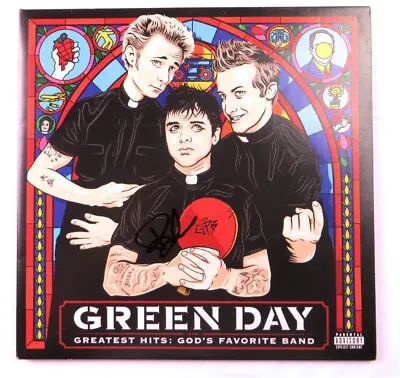 Billy Joe Armstrong Autographed Record Album Cover Green Day Hits JSA XX76805 • $649.99