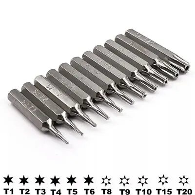 Torx Bit Screwdriver Set CR-V Security T1 T2 T3 T4 T5 T6 TR8 TR9 TR10 TR15 TR20 • $10.95