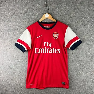 Nike Arsenal Football Shirt Mens Small Red #10 Wilshere 2012/2014 Home • £60.29