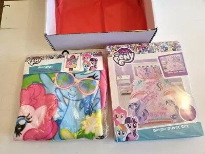 My Little Pony Hamper Boxset Single Bedset And Poncho Gift Present Girls • £19.94