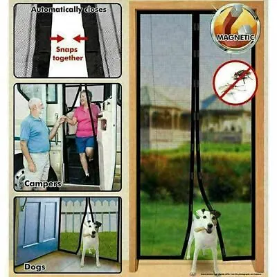 £8.59 • Buy Magic  Door Mesh Curtain Magnetic Fastening Mosquito Fly Bug Insect Net Screen 