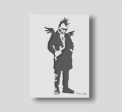 Reusable Banksy Punk Angel Stencil - Banksy Wall Art - Various Size Options. • £4.95
