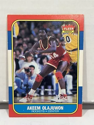 1986-87 Fleer #82 Akeem Olajuwon HOF Very Nicely Centered Possible Grade 9 • $149.95