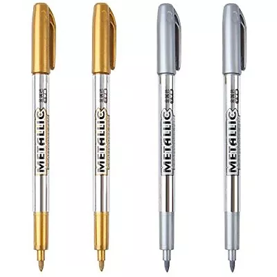 Premium Metallic Markers Pens - Silver And Gold Paint Pens For Black Paper G... • $10.57