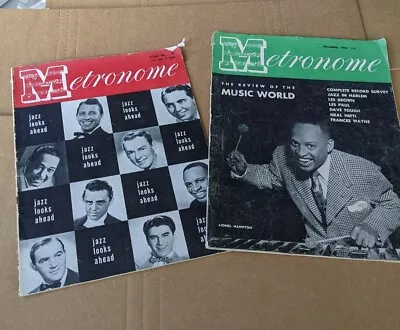 Metronome Vintage Music Magazine Lot Of 2 Ellington Hampton Paul 1945 & 1946 • $32.50