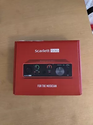 Focusrite Scarlett Solo 3G USB Audio Interface - MOSC0024 • £30