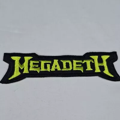 Megadeth Patch Green Logo Heavy Metal Rock Embroidered Iron/Sew On  1.25x3.75  • $4.49