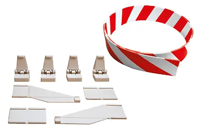 Carrera 85220 Red & White Guardrail Approx. 10ft. For 1/24 & 1/32 Slot Car Track • $27.95