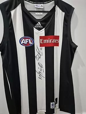 Collingwood Magpies AFL Football Guernsey Jumper Signed 2012 New With Tags SizeL • $150