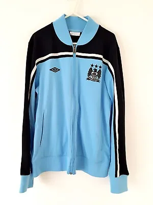 Manchester City Track Top Jacket. Medium. Official Umbro Retro. Blue Adults M. • £19.99