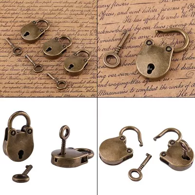 Vintage Mini Padlocks Lock For Small Luggage Box Home Hardware Decoration NC3 • $10.16