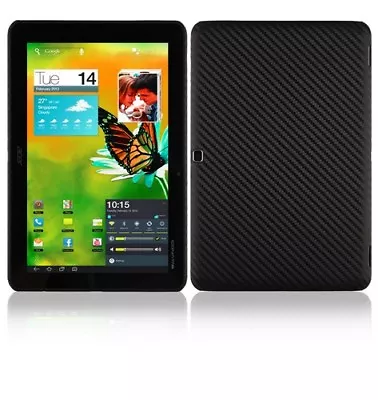 $31.20 • Buy Skinomi Carbon Fiber Black Skin+Screen Protector Cover For Acer Iconia Tab A700