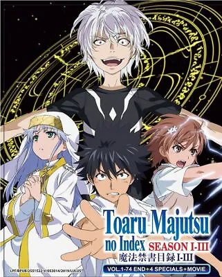 DVD Anime A Certain Magical Index Series Season 1-3 +Specials +Movie ENGLISH DUB • £34.58