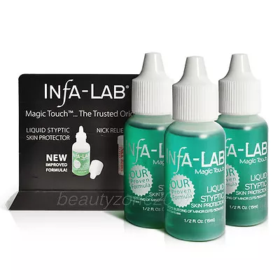 Infa-Lab Magic Touch Liquid Styptic Nails Stop Bleeding Skin Sanitizer X 3 Pcs • $10.99