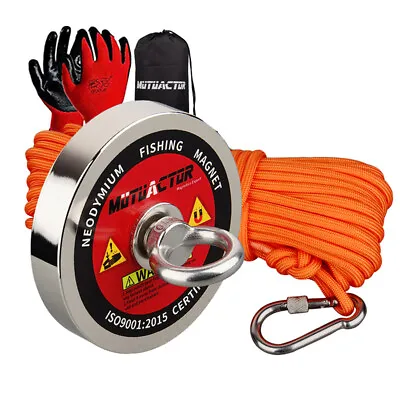 Strong Fishing Magnet Kit 1100lb N52 Magnetic Metal Treasure Hunt 20M ROPE • $46.90