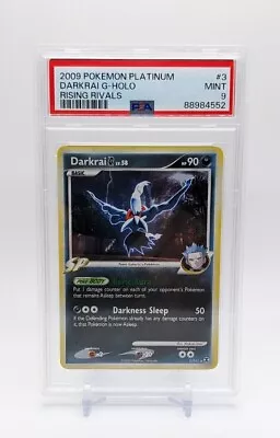 2009 Pokemon Platinum Rising Rivals Darkrai G Holo 3 PSA 9 NM ( POP 46 ) • $89.99