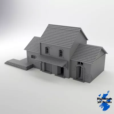 Sidi Nsir Train Station 15mm 1:100 WW2 Building Terrain Tabletop Gaming 3D Print • £21.99