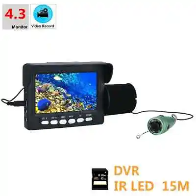 15M 4.3 DVR Recorder 1000tvl Underwater Fishing Video Camera Kit 6pcs LED IR • $215