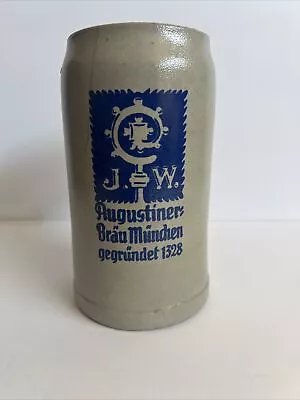 Augustiner Brau Munich Salt-glazed 1L Masskrug German Beer Stein • $19.99