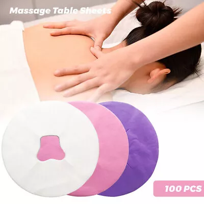 100Pcs Disposable Massage Table Sheets Headrest Pads Face Pillow Cushion Cov.H5 • $4.88