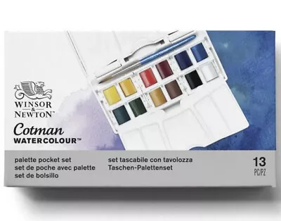 Winsor & Newton Cotman Watercolour Paint Palette Pocket Box Set Brand New • £14.45