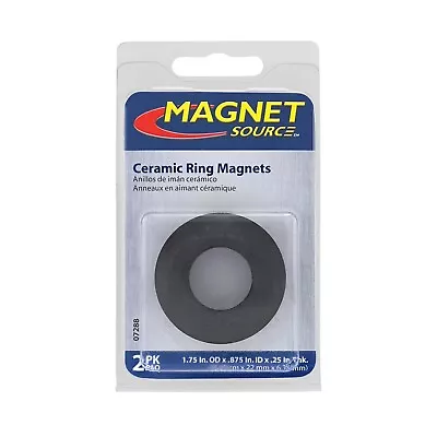 2 Pack Ceramic Ring Magnets Ferrite Strong Magnetic Material Free&Fast Shipping • $5.99
