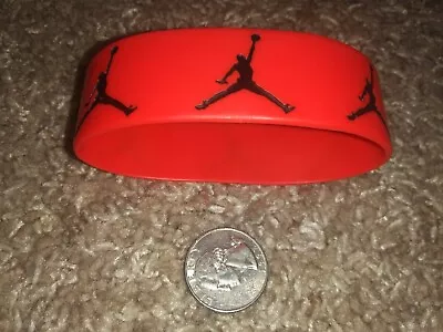  Michael Jordan 🔥 RARE 🔥 Color Combo Red Black Bulls Silicone Wristband • $14.89