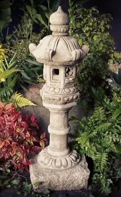 Outdoor Garden Pagoda Ornament Stone Freestanding Japanese Chinese Oriental Tall • £110