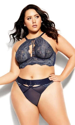 $19.99 • Buy City Chic Ladies Alexis Underwire Bralette Bra 18D 18DD 18E 18F 18G Midnight