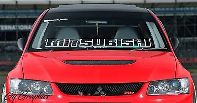 Windshield Decal Car Sticker Banner Graphic Window Jdm Kanji Fit/for Mitsubishi  • $15