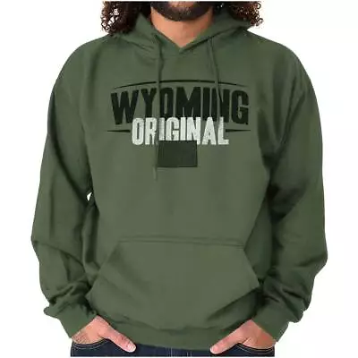 Wyoming Original Souvenir Tourist State WY Adult Long Sleeve Hoodie Sweatshirt • $29.99