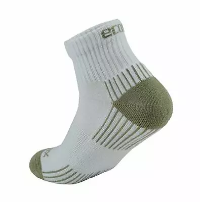 3 Pair EcoSox Bamboo Quarter Socks White/Tan  Size Medium 9-11  1005-5 • $33.55