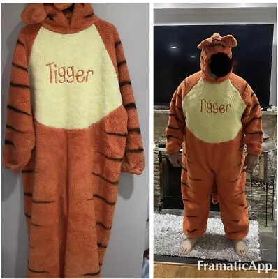 $72.88 • Buy Disney Store Deluxe Halloween Costume Pooh Adult Large Tigger Tiger Plush Sherpa
