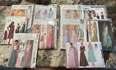 Your Choice Of Evening Prom Formal Dress Patterns Asst. Brands 1990-2000's UNCUT • $1.49